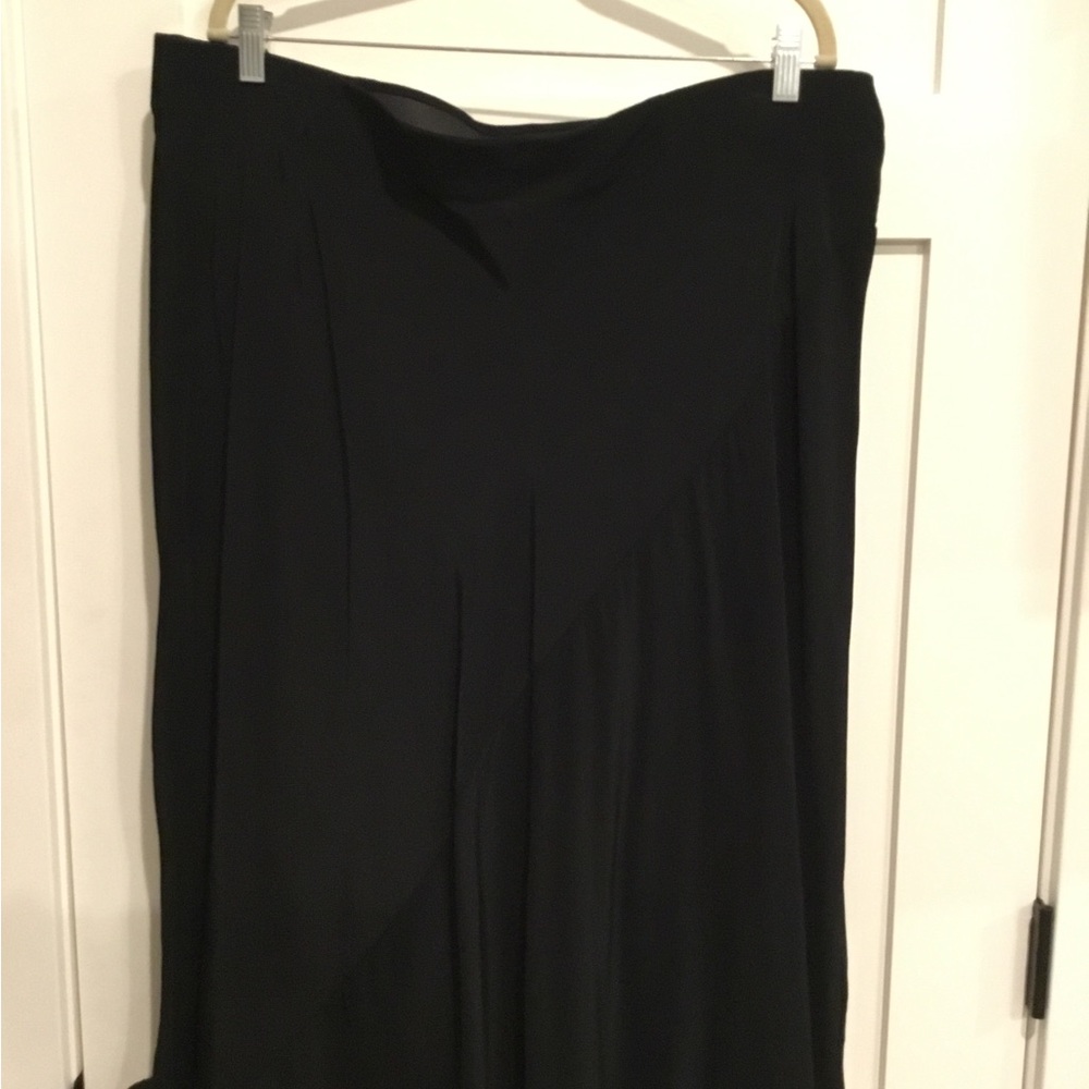 Ava & Viv Black Maxi A-Line Skirt for Work